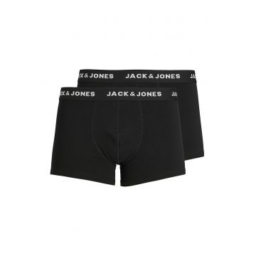 Set de boxeri din amestec de bumbac organic cu banda logo in talie - 2 perechi