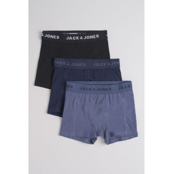 Set de boxeri din amestec de bumbac organic cu banda logo in talie - 3 perechi