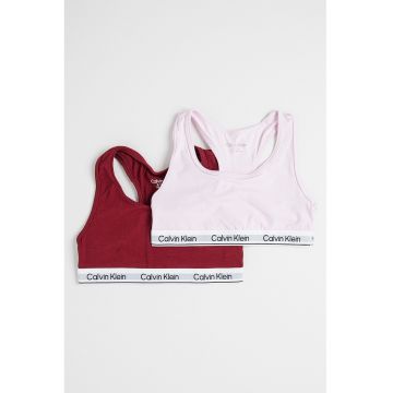 Set de bustiere cu banda logo si spate decupat - 2 piese