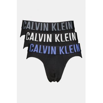 Set de chiloti cu banda logo in talie -3 Perechi