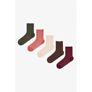 Set de sosete cu broderie -5 perechi