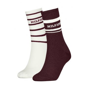 Set de sosete cu logo si imprimeu - 2 perechi