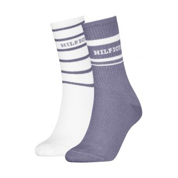 Set de sosete cu logo si imprimeu - 2 perechi