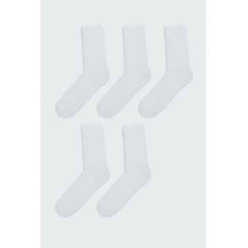 Set de sosete cu model uni - 5 perechi