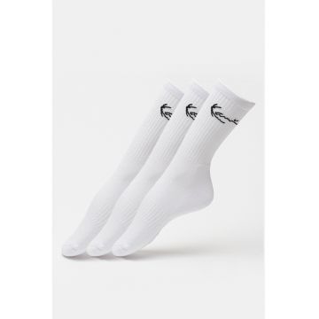 Set de sosete din amestec de bumbac cu logo - 3 perechi