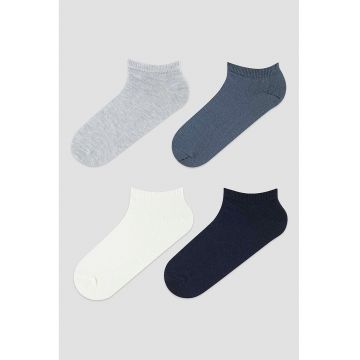 Set de sosete foarte scurte cu model uni - 4 piese