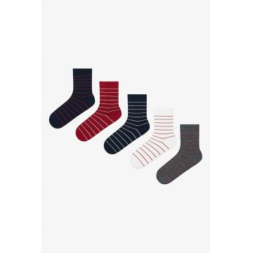 Set de sosete lungi cu dungi - 5 perechi
