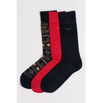 Set de sosete lungi cu logo - 3 perechi