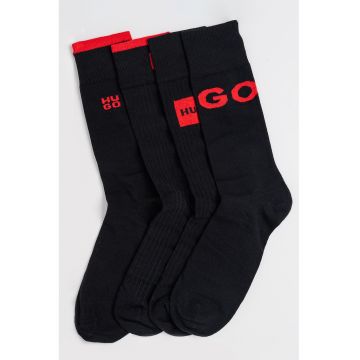 Set de sosete lungi cu logo - 4 perechi