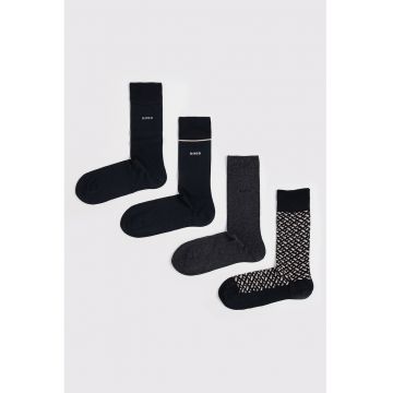 Set de sosete lungi cu logo discret - 4 Perechi