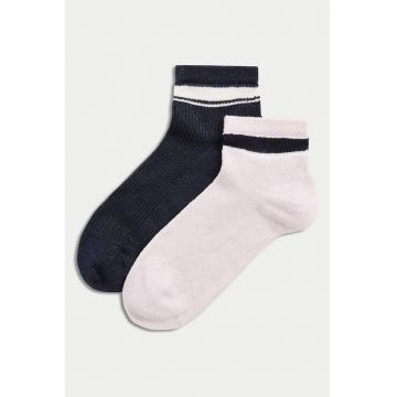 Set de sosete pana la glenza cu insertii stralucitoare - 2 perechi