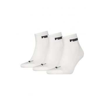 Set de sosete scurte unisex cu logo contrastant - 3 perechi