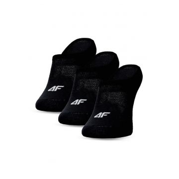 Set Sosete Talpici Barbati  Negru Intens - 3 Perechi Confortabile No-Show - Material Bumbac Elastic - Sport & Casual - Constructie Fara Cusaturi -