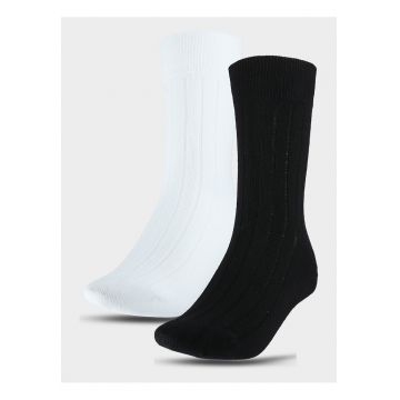 Sosete dama  set de 2 perechi - negru alb - bumbac