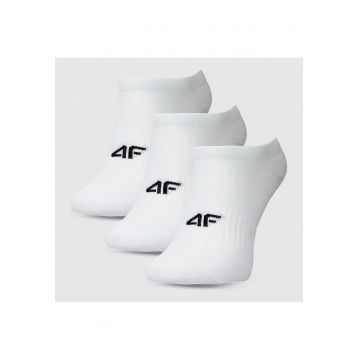 Sosete Dama  Talpici No-Show - Set 3 Perechi - Confortabile - Bumbac 70% - Alb - Marimi 35-42 - Sportstyle Casual