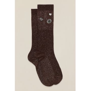 Sosete lungi cu insertii din lurex