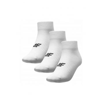 Sosete sport dama -  set 3 perechi - alb - bumbac -