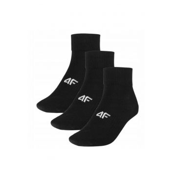 Sosete sport dama  set 3 perechi - negre - bumbac - croiala glezna -