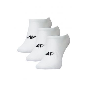 Sosete Talpici Femei Sportstyle  3 Perechi - Bumbac 70% - Taiere Joasa Invizibila - Marimi 35-42 - Alb