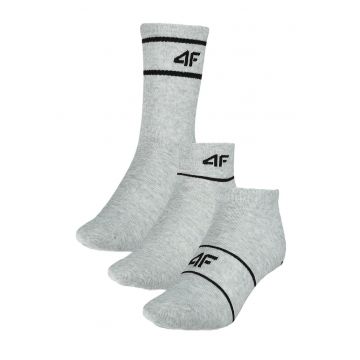Sosete unisex WMM00USOCU377-27M - 4F - Bumbac - 3 perechi - Gri