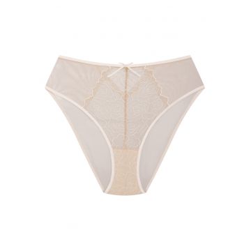 Chiloti cu talie ridicata Batty  Alb crem