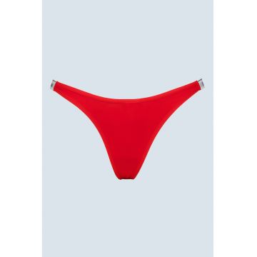 Chiloti tanga din amestec de bumbac cu logo