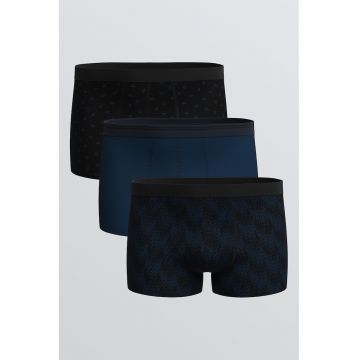 Set de boxeri cu banda elastica in talie - 3 perechi