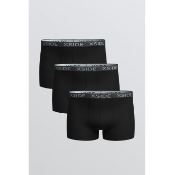 Set de boxeri cu imprimeu pe banda in talie - 3 perechi