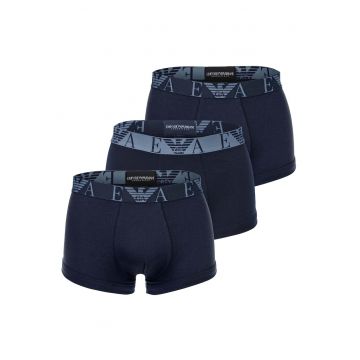 Set de boxeri din amestec de bumbac cu banda logo in talie - 3 perechi