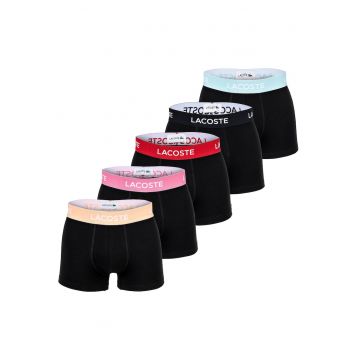 Set de boxeri din amestec de bumbac cu banda logo in talie - 5 perechi