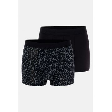 Set de boxeri uni si cu model -2 perechi