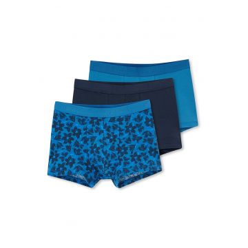 Set de boxeri uni si cu model - 3 perechi