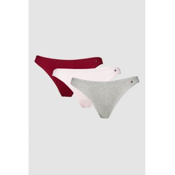 Set de chiloti brazilieni din amestec de bumbac - 3 perechi