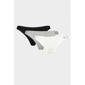 Set de chiloti brazilieni din amestec de bumbac - 3 perechi