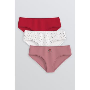 Set de chiloti cu model de Craciun - 3 perechi