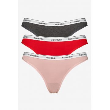 Set de chiloti tanga cu logo - 3 perechi