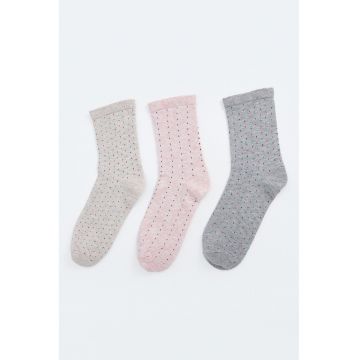 Set de sosete lungi cu buline - 3 perechi