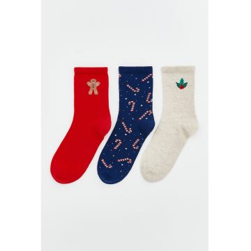 Set de sosete lungi cu imprimeu - 3 perechi