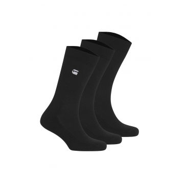 Set de sosete lungi cu logo brodat - 3 perechi