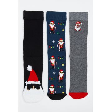 Set de sosete lungi cu model - 3 perechi