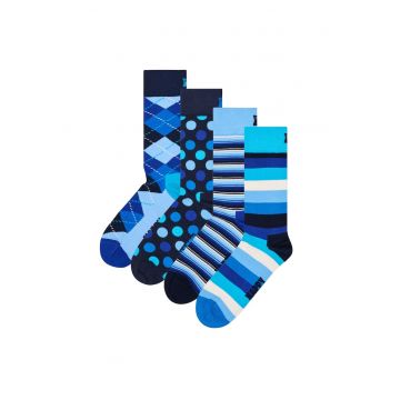 Set de sosete lungi unisex cu imprimeu - 4 perechi