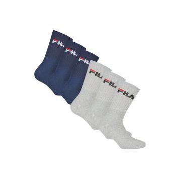 Set de sosete lungi unisex cu imprimeu logo - 6 perechi