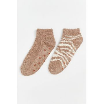 Set de sosete pana la glezna cu talpa aderenta - 2 perechi