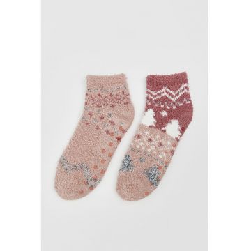 Set de sosete scurte pufoase - 2 perechi