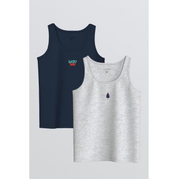 Set de top-uri din bumbac - 2 piese