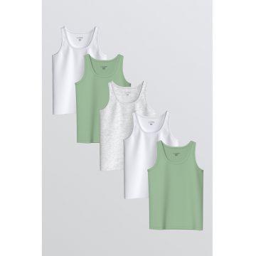 Set de top-uri din bumbac - 5 piese