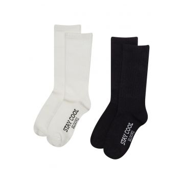 Sosete dama - alb crem negru Loomy