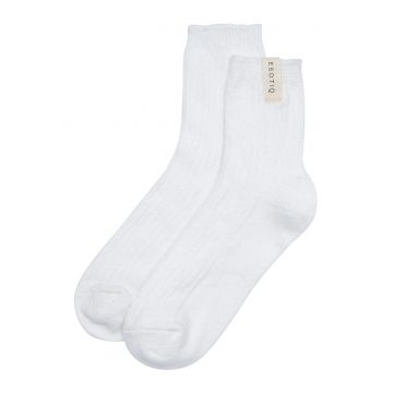 Sosete dama  lungi - alb - poliester -