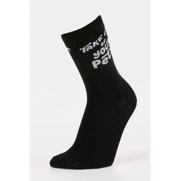 Sosete lungi cu imprimeu text