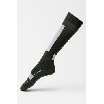 Sosete lungi pana la genunchi din amestec de lana merinos cu model unisex - pentru schi